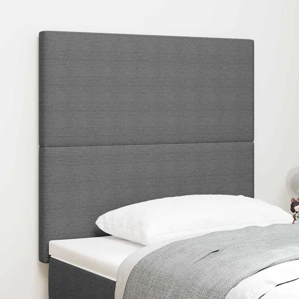 Tête de lit Gris clair 80 cm Tissu en velours côtelé
