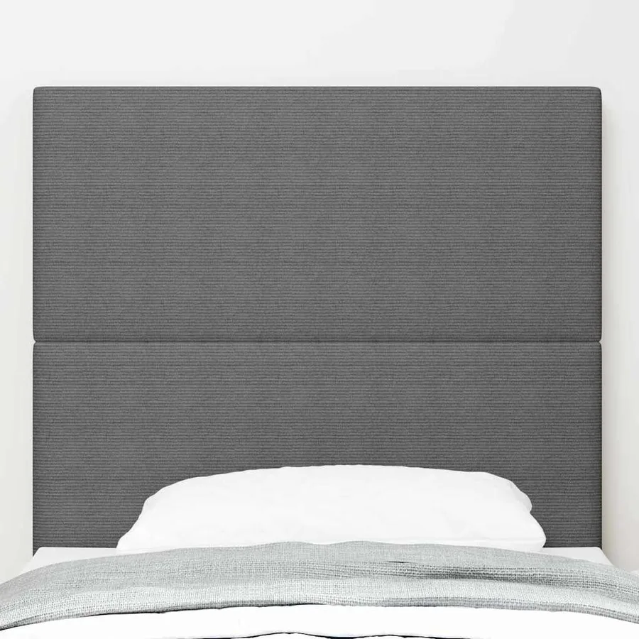 Tête de lit Gris clair 80 cm Tissu en velours côtelé - 3