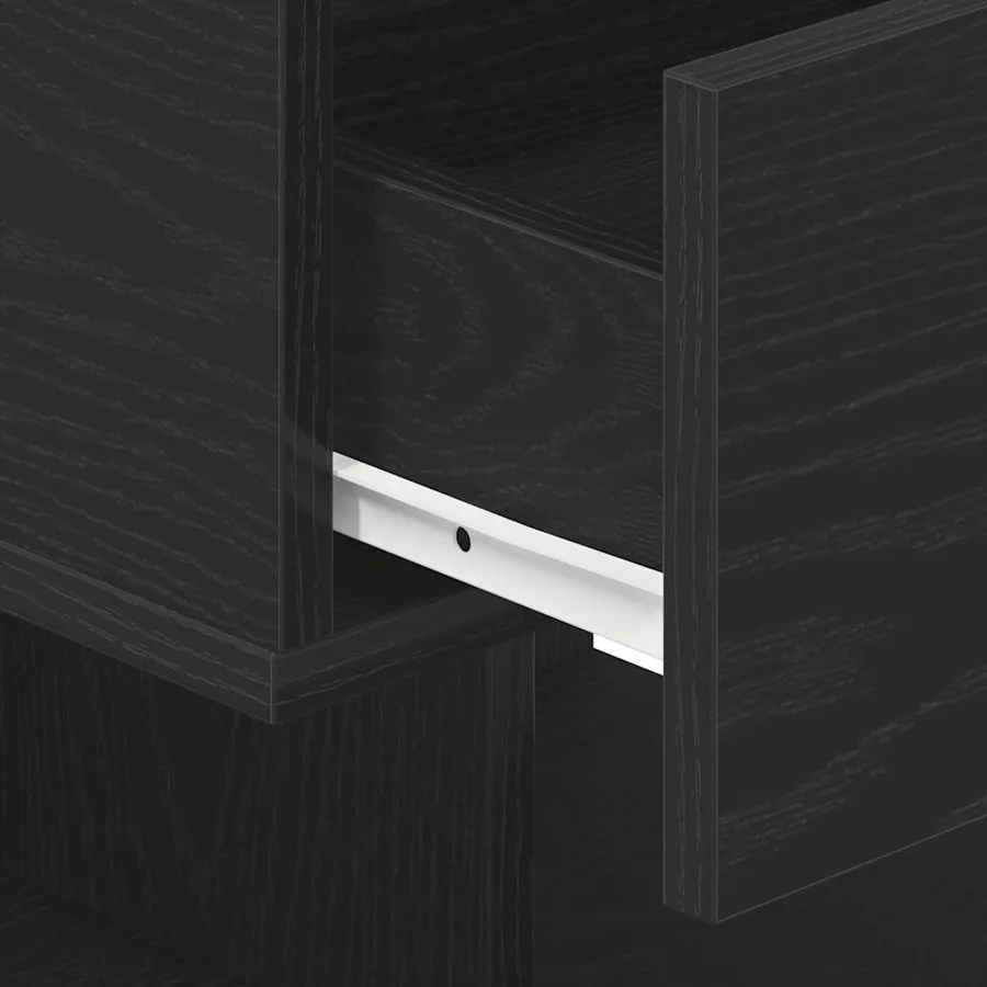Cabinet de chevet Chêne noir 40 x 35 x 65 cm Bois d'ingénierie - 10