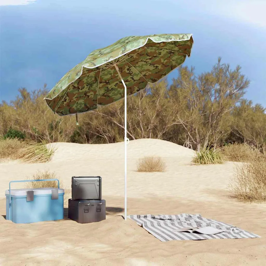 Parasol de jardin 240 cm polyester 170T Camouflage - 3