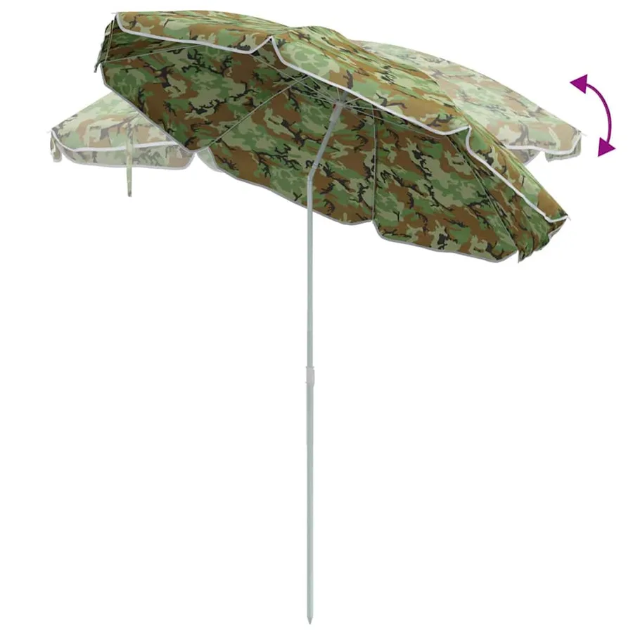 Parasol de jardin 240 cm polyester 170T Camouflage - 7