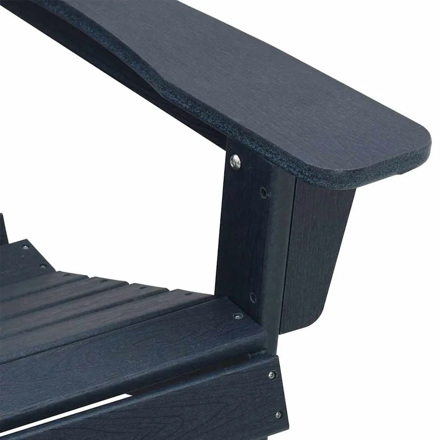 Chaise de jardin 3 pcs Bleu marine Polyéthylène - 9