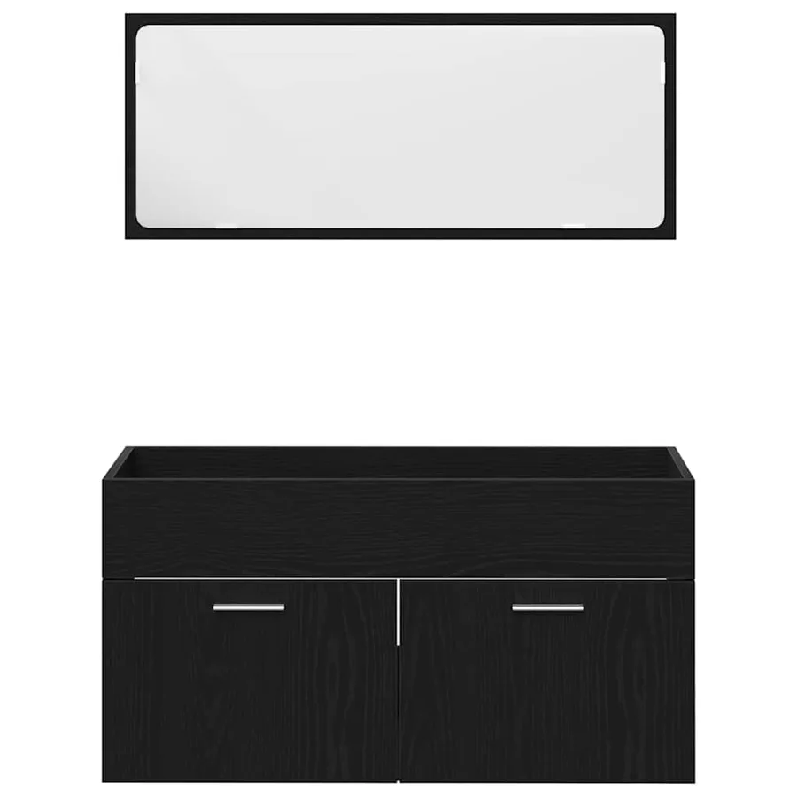 Ensemble de mobilier de salle de bain 2 pcs Chêne noir - 6