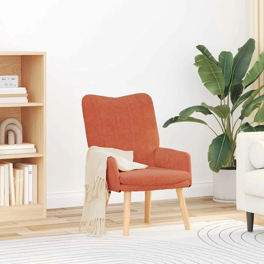 fauteuil Rouge orange 63 x 67 x 94 cm tissu
