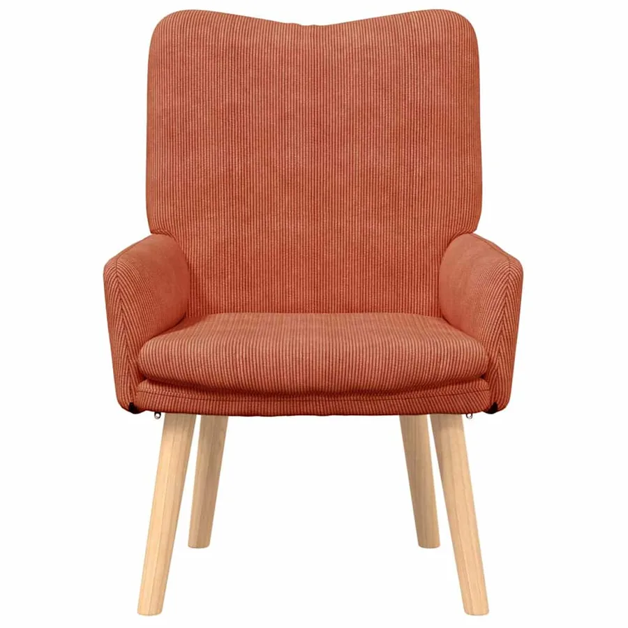 fauteuil Rouge orange 63 x 67 x 94 cm tissu - 4