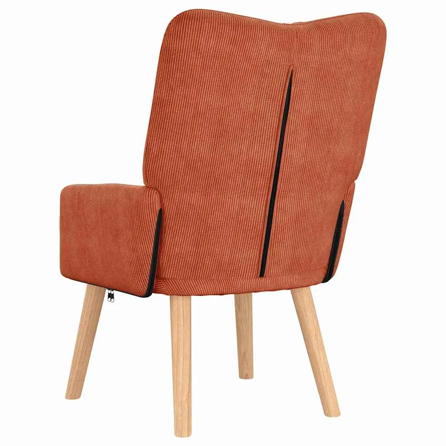 fauteuil Rouge orange 63 x 67 x 94 cm tissu - 6