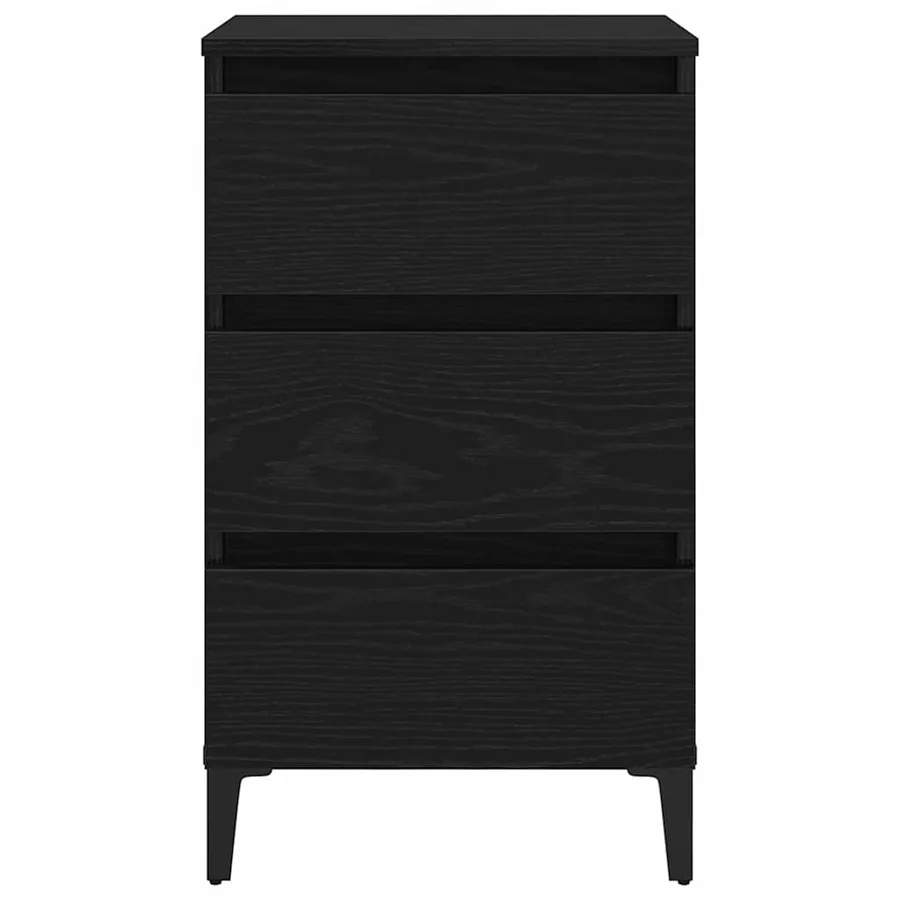 Cabinet de chevet Chêne noir 40 x 35 x 69 cm Bois d'ingénierie - 6