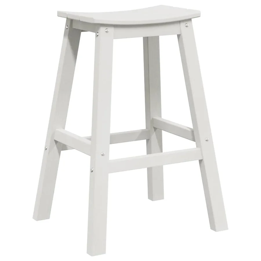 Tabouret de bar 2 pcs Blanc 52 x 43 x 73,5 cm HDPE - 4
