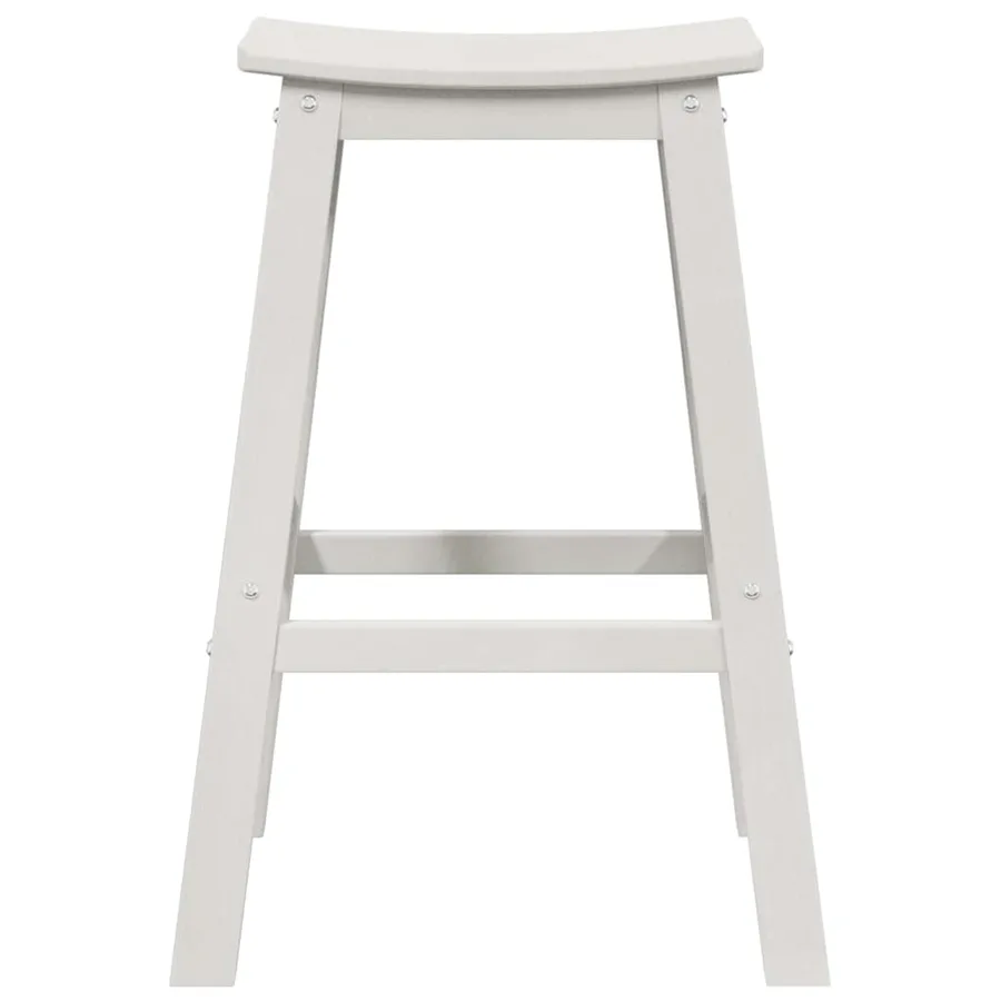 Tabouret de bar 2 pcs Blanc 52 x 43 x 73,5 cm HDPE - 5