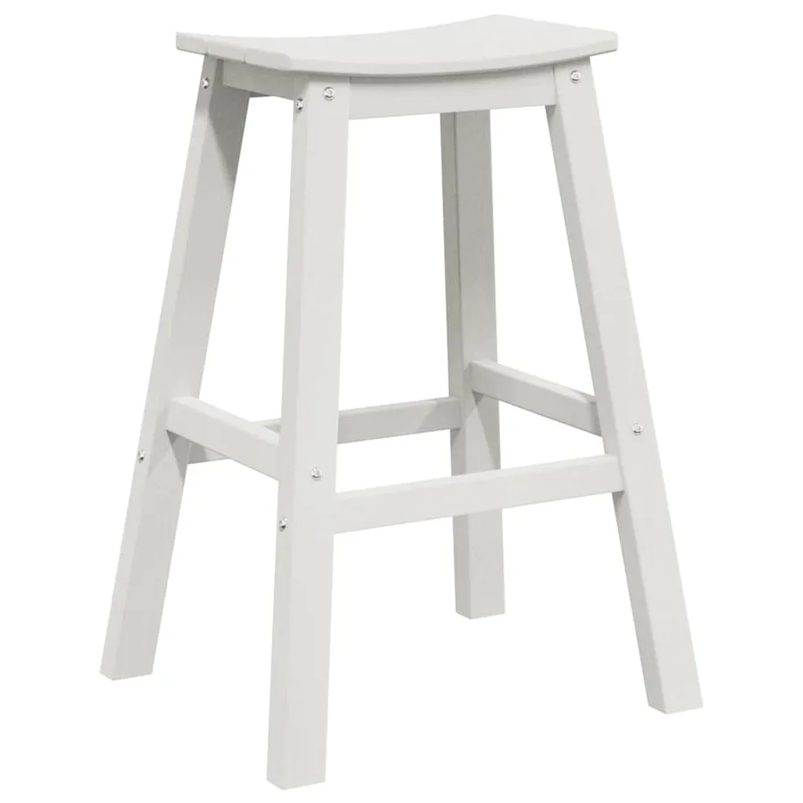 Tabouret de bar 2 pcs Blanc 52 x 43 x 73,5 cm HDPE - 7