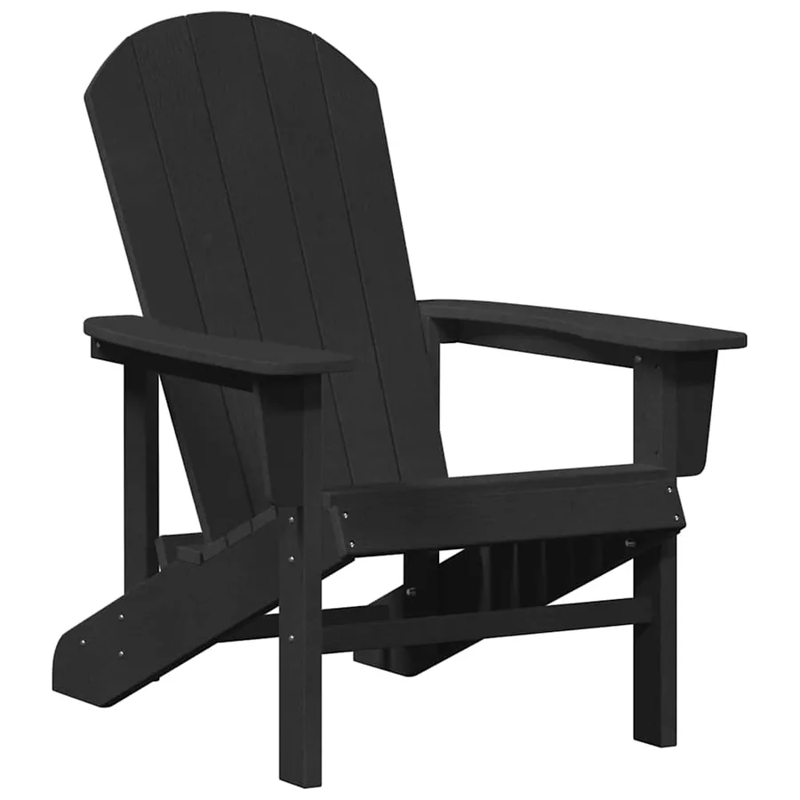 Chaise de jardin 3 pcs Noir Polyéthylène - 5