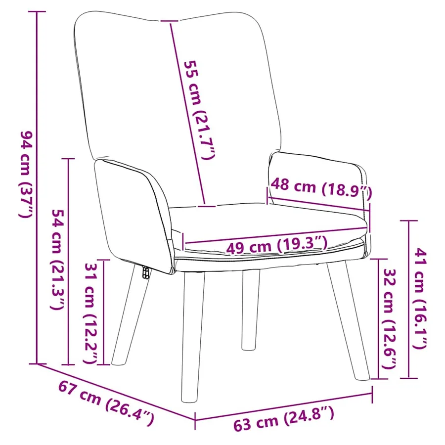 fauteuil Rose 63 x 67 x 94 cm - 8
