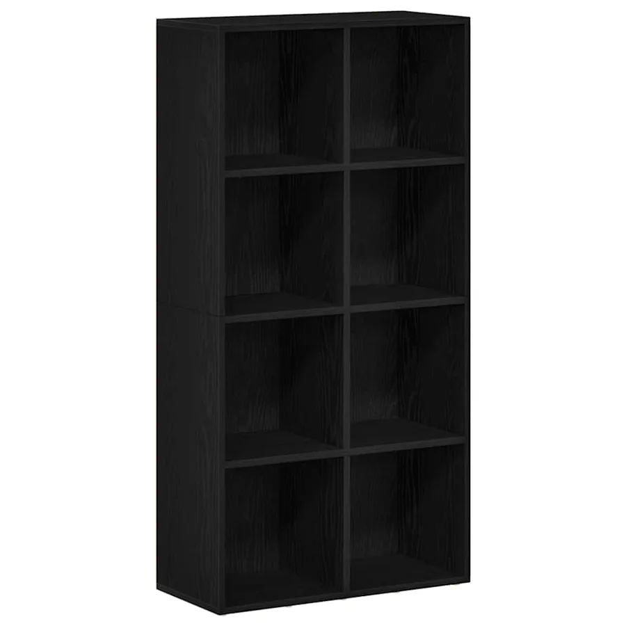 Bibliothèque en chêne noir 66 x 30 x 130 cm bois d'ingénierie - 2