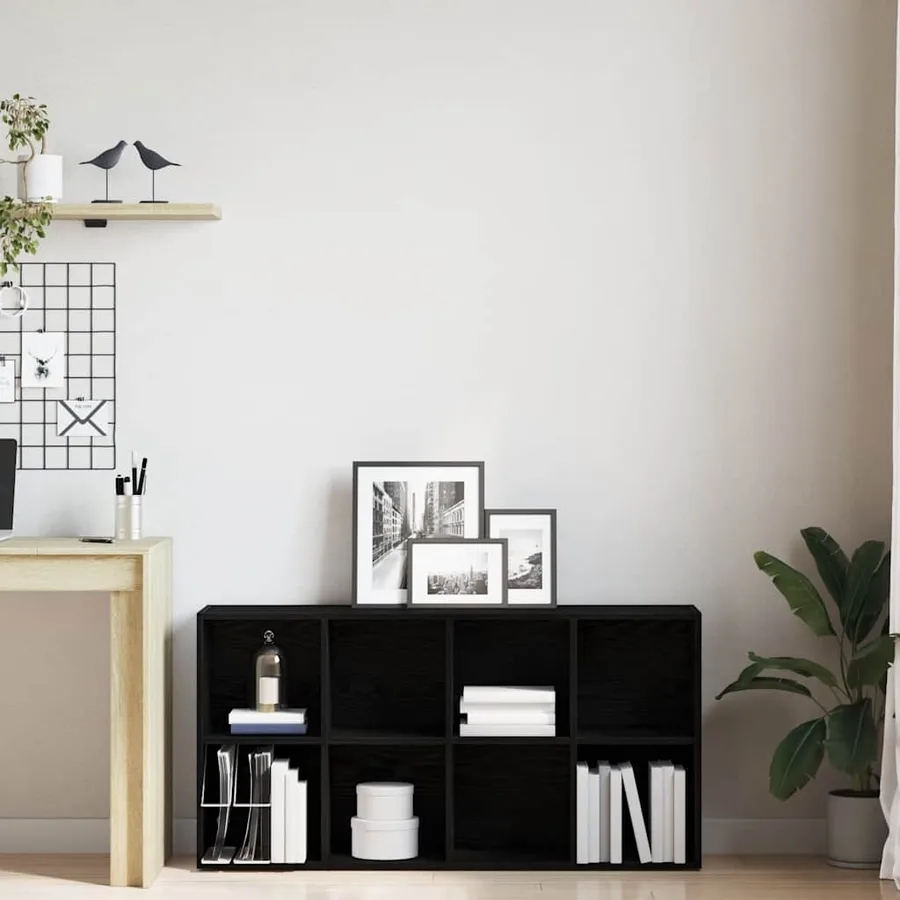 Bibliothèque en chêne noir 66 x 30 x 130 cm bois d'ingénierie - 3