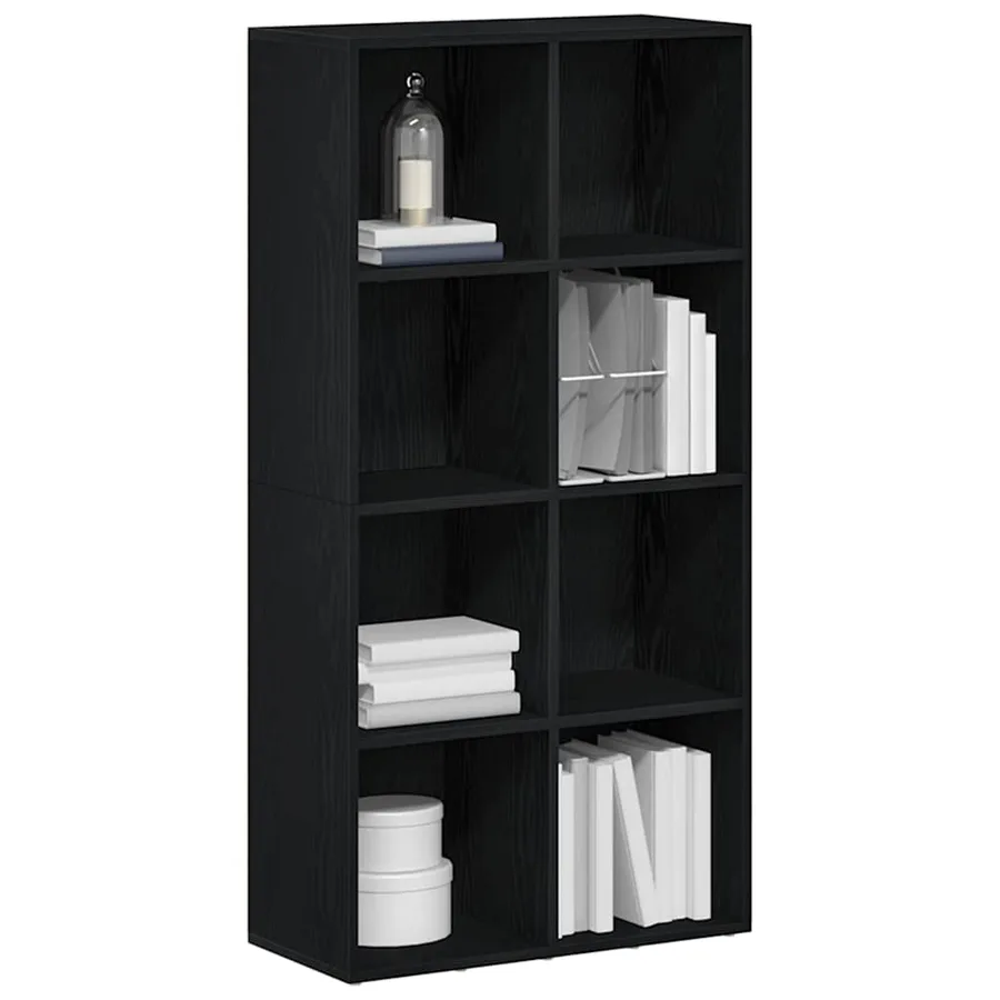Bibliothèque en chêne noir 66 x 30 x 130 cm bois d'ingénierie - 4