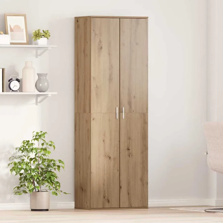 Highboard 60 x 35 x 180 cm Bois d'ingénierie chêne artisanal
