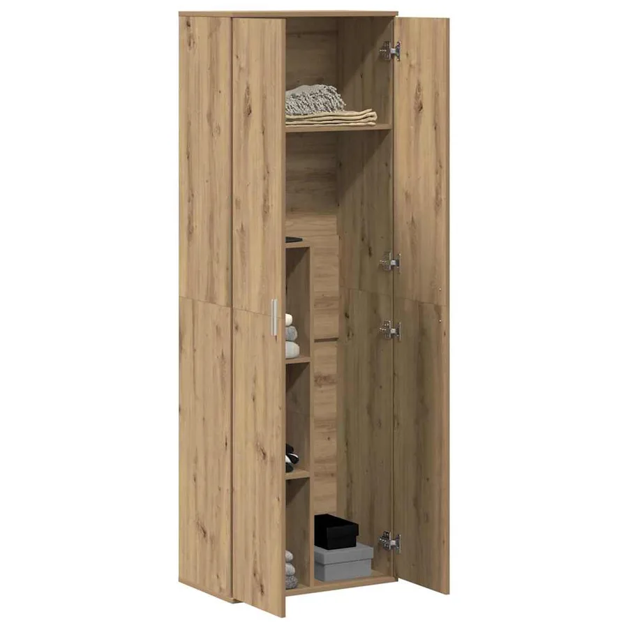 Highboard 60 x 35 x 180 cm Bois d'ingénierie chêne artisanal - 3