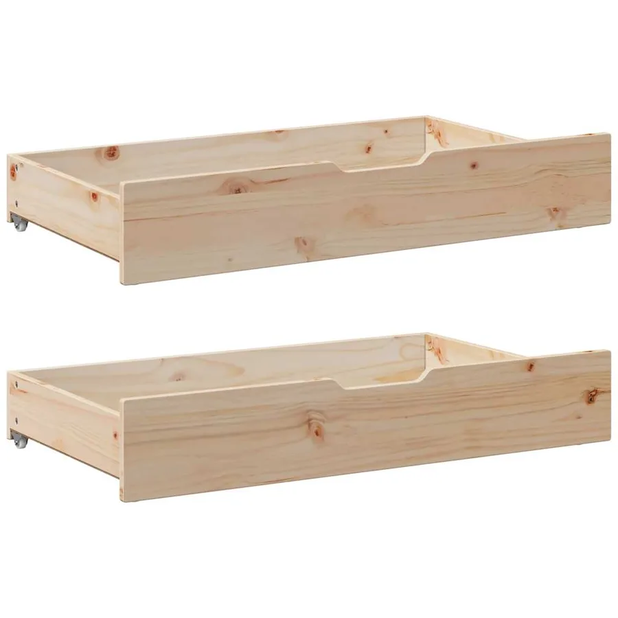Lit de jour avec tiroirs sans matelas 90x190 cm bois massif - 8