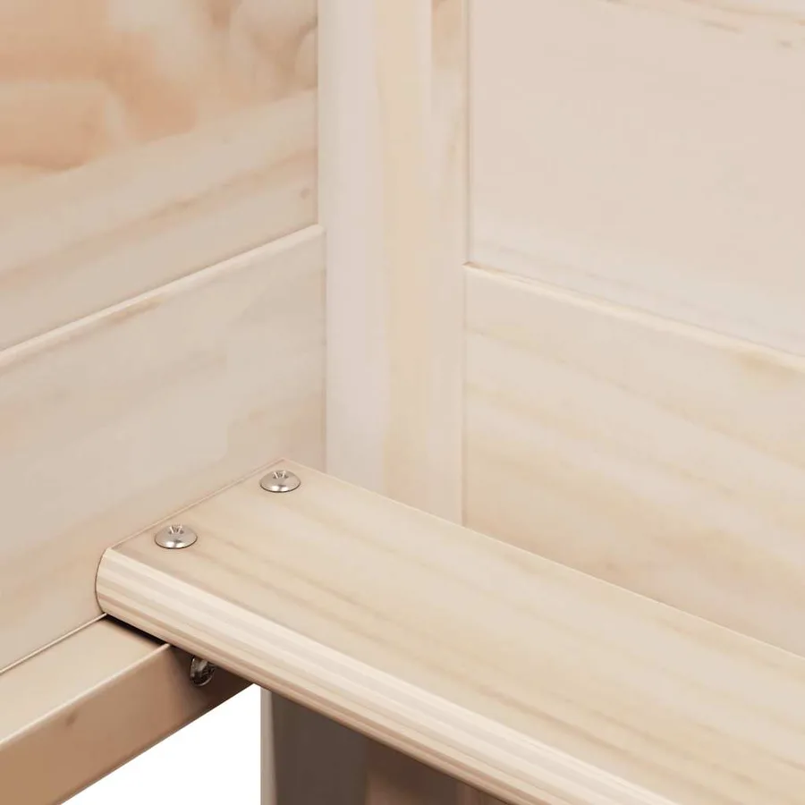 Lit de jour avec toit sans matelas 80x200 cm bois massif - 9