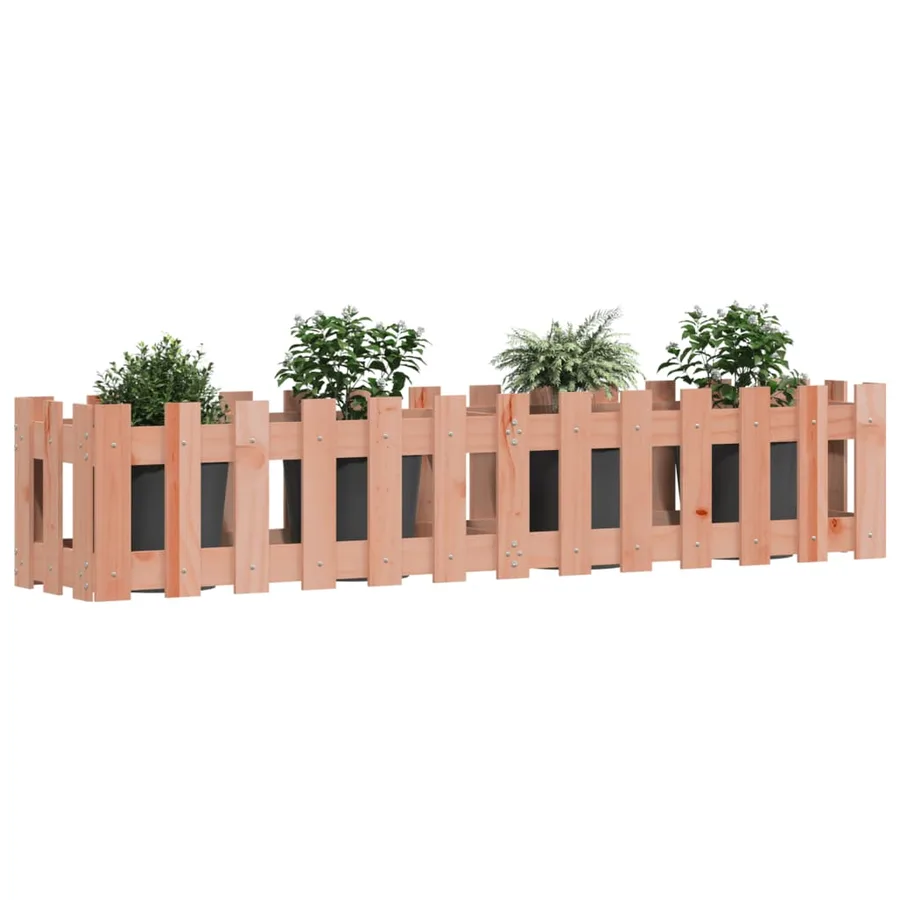 Lit surélevé de jardin design de clôture bois douglas massif - 3