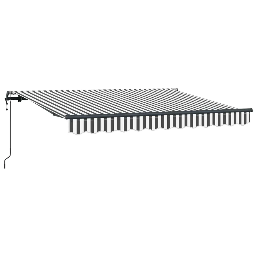 Auvent Rétractable Anthracite 350 x 200 cm tissu - 2
