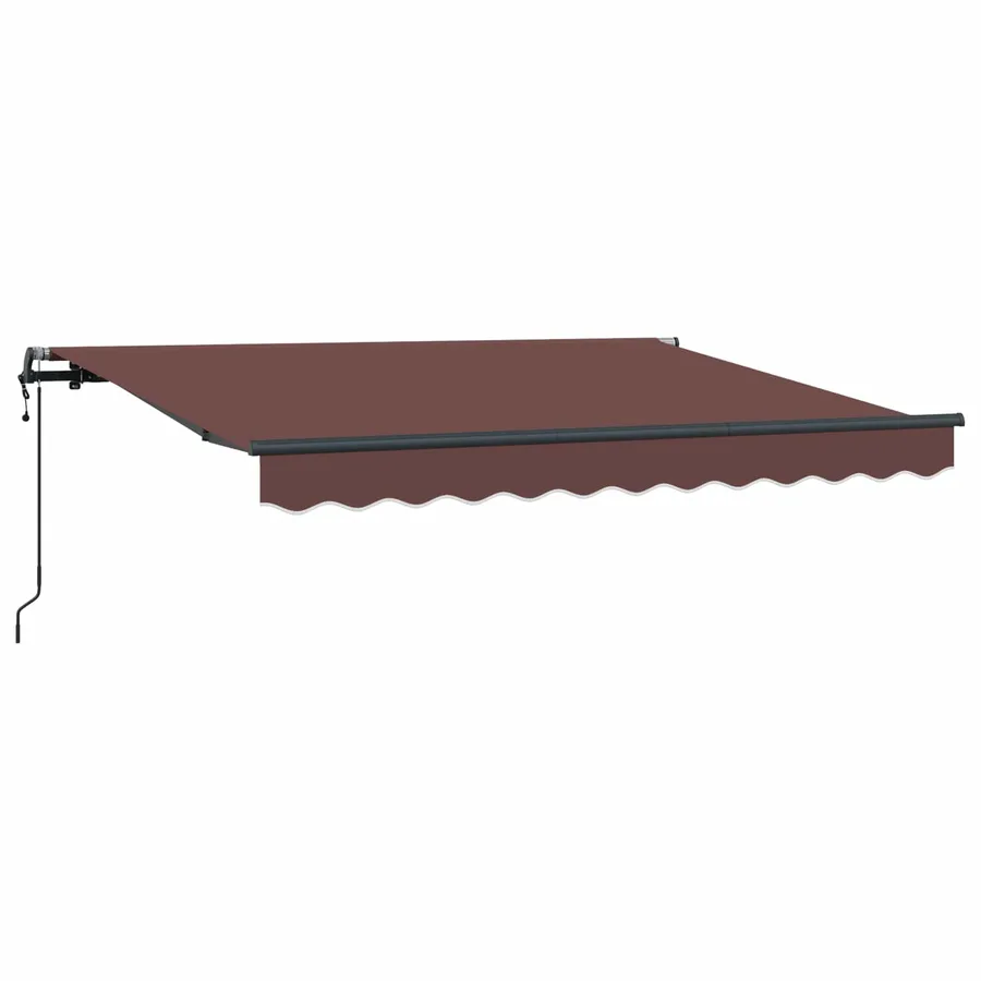 Auvent Rétractable Marron 350 x 200 cm tissu - 2