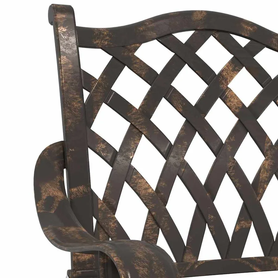 Ensemble de tables de jardin 3 pcs Bronze Aluminium coulé - 10