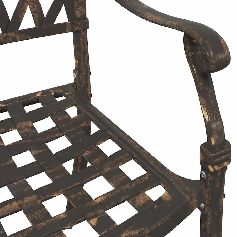 Ensemble de tables de jardin 3 pcs Bronze Aluminium coulé - 11