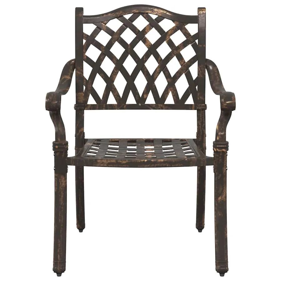 Ensemble de tables de jardin 3 pcs Bronze Aluminium coulé - 7