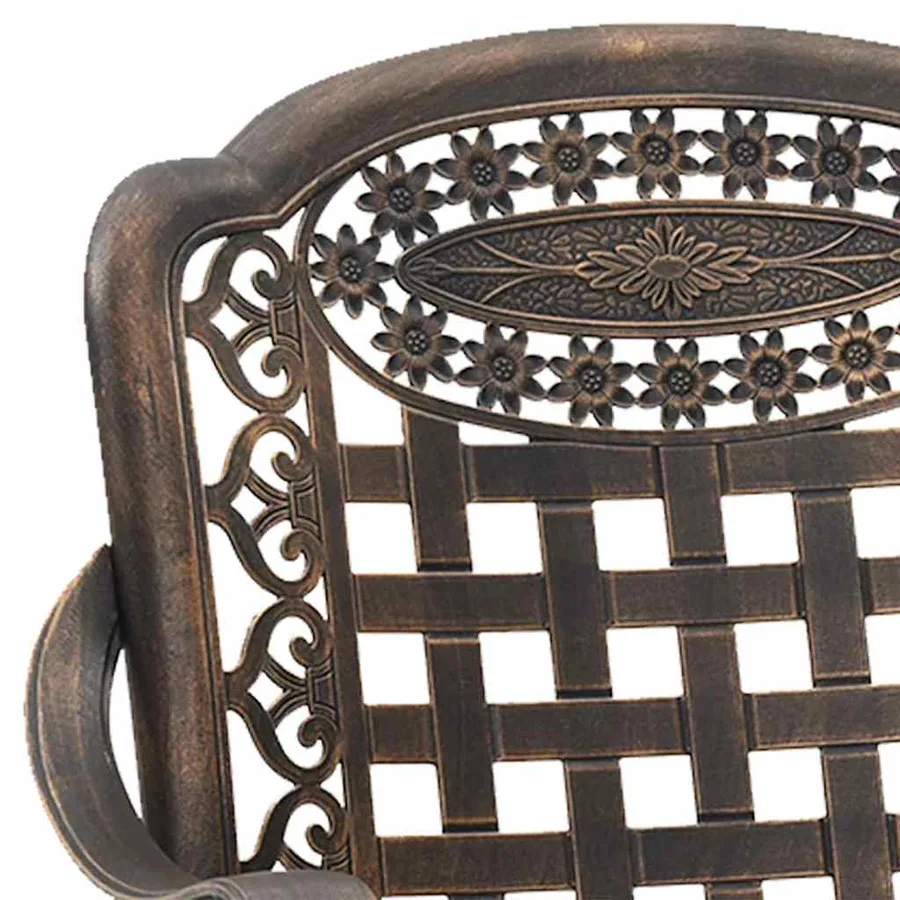Ensemble de tables de jardin 3 pcs Bronze Aluminium coulé - 8