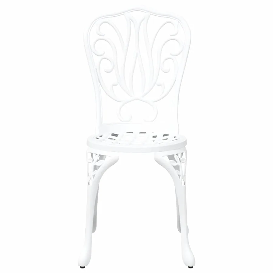 Ensemble bistro de jardin 3 pcs Blanc Aluminium - 7