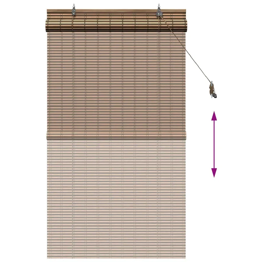 Store enrouleur Marron 90 x 160 cm Bambou - 13