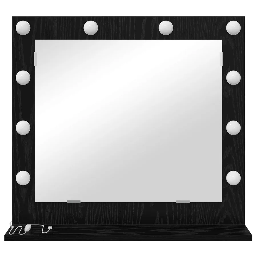 Miroir de vanité Rectangulaire Chêne noir 60 x 55 x 18 cm - 4