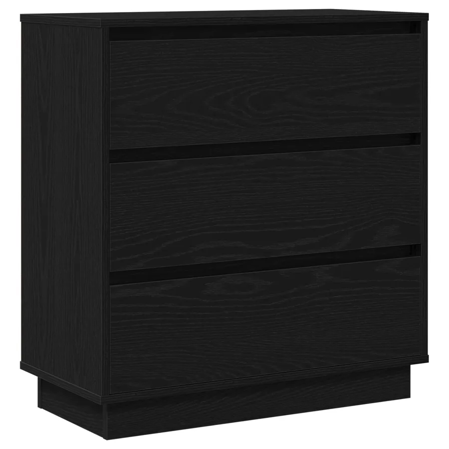 Cabinet de chevet avec tiroir Chêne noir 71 x 34,5 x 75 cm - 2