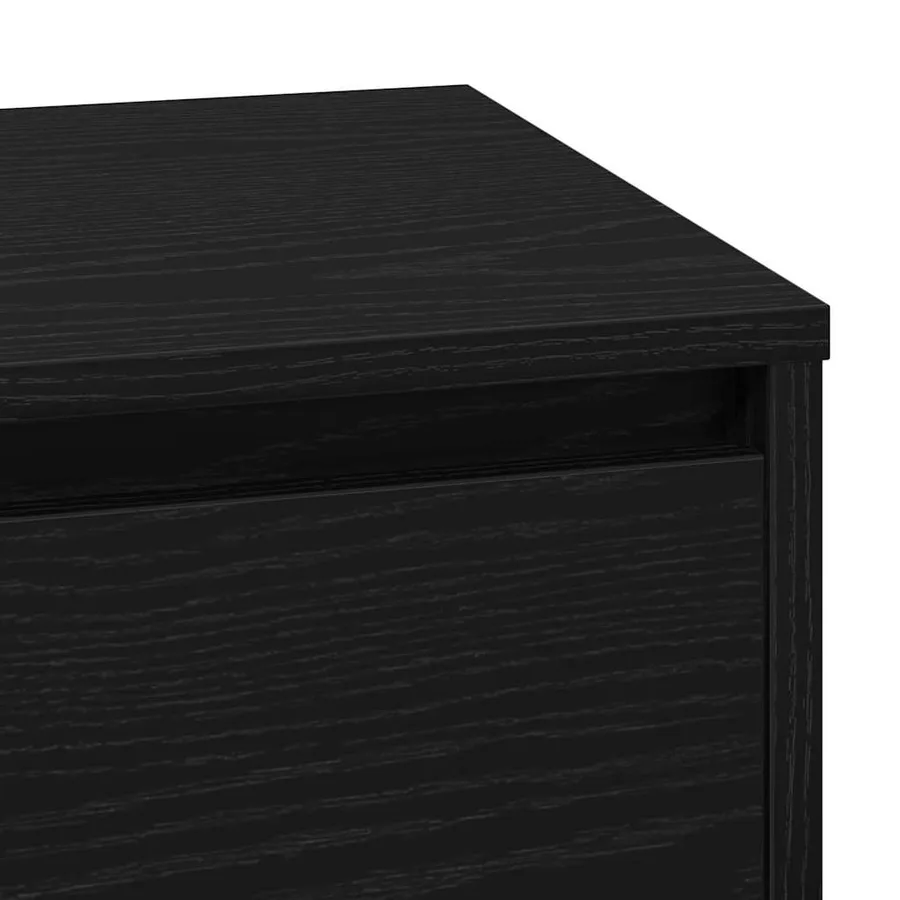Cabinet de chevet avec tiroir Chêne noir 71 x 34,5 x 75 cm - 8