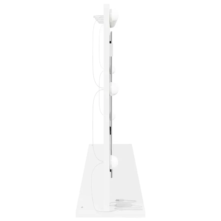 Miroir de vanité Blanc 100 x 55 x 18 cm Verre et bois composite - 5