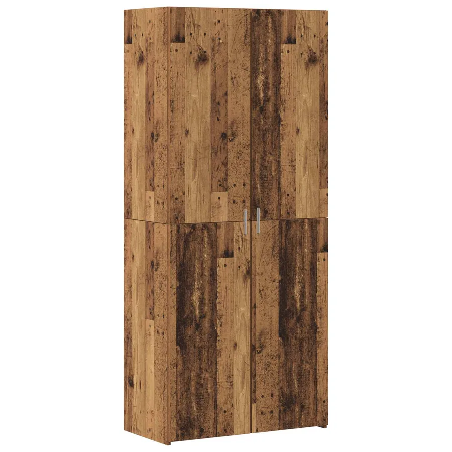 Haut Armoire Bois ancien 80 x 42 x 185 cm - 2