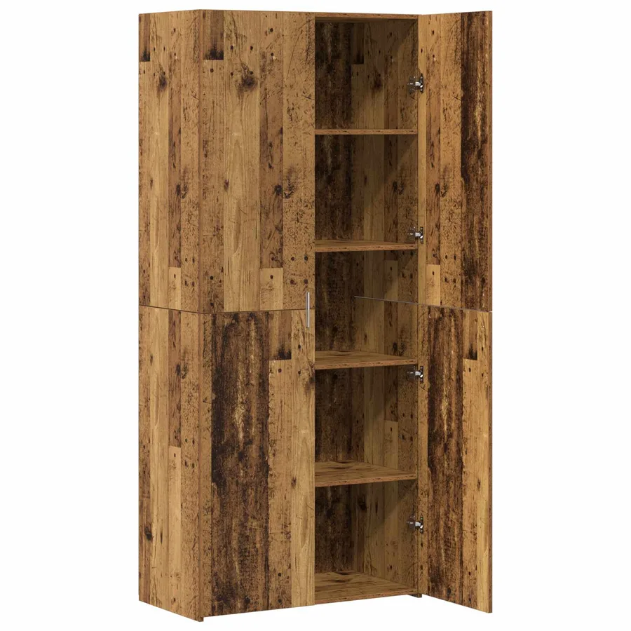 Haut Armoire Bois ancien 80 x 42 x 185 cm - 5