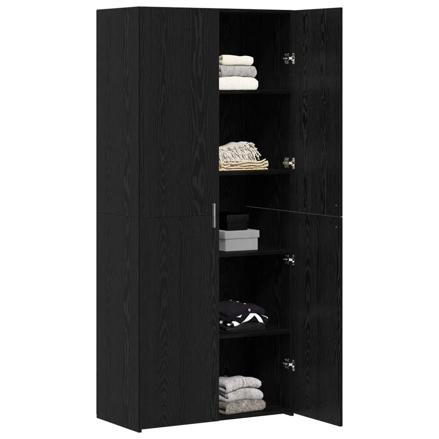 Haut Armoire Chêne noir 80 x 42 x 185 cm - 2