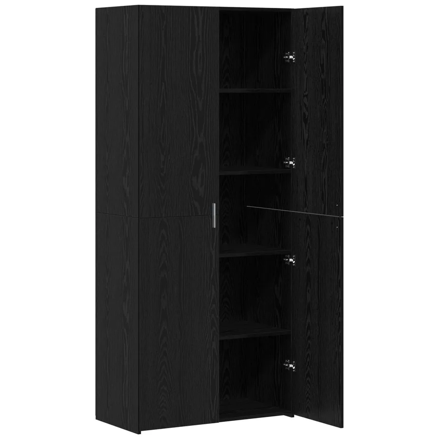 Haut Armoire Chêne noir 80 x 42 x 185 cm - 3