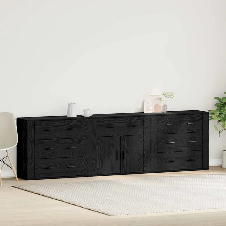 Buffet Chêne noir 240 x 33 x 70 cm Bois d'ingénierie