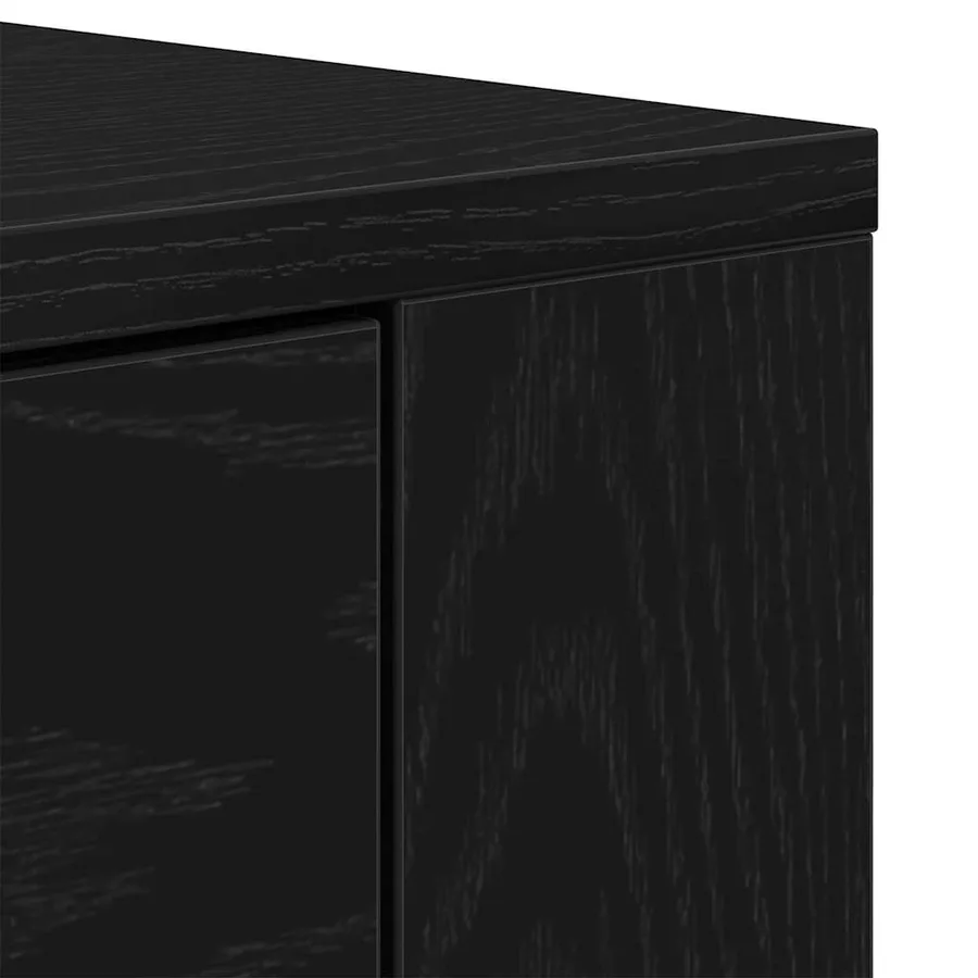 Buffet Chêne noir 240 x 33 x 70 cm Bois d'ingénierie - 9