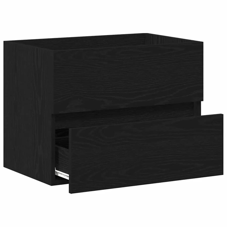 Meuble de Lavabo de Salle de Bain Chêne noir 60 x 38,5 x 45 cm - 5