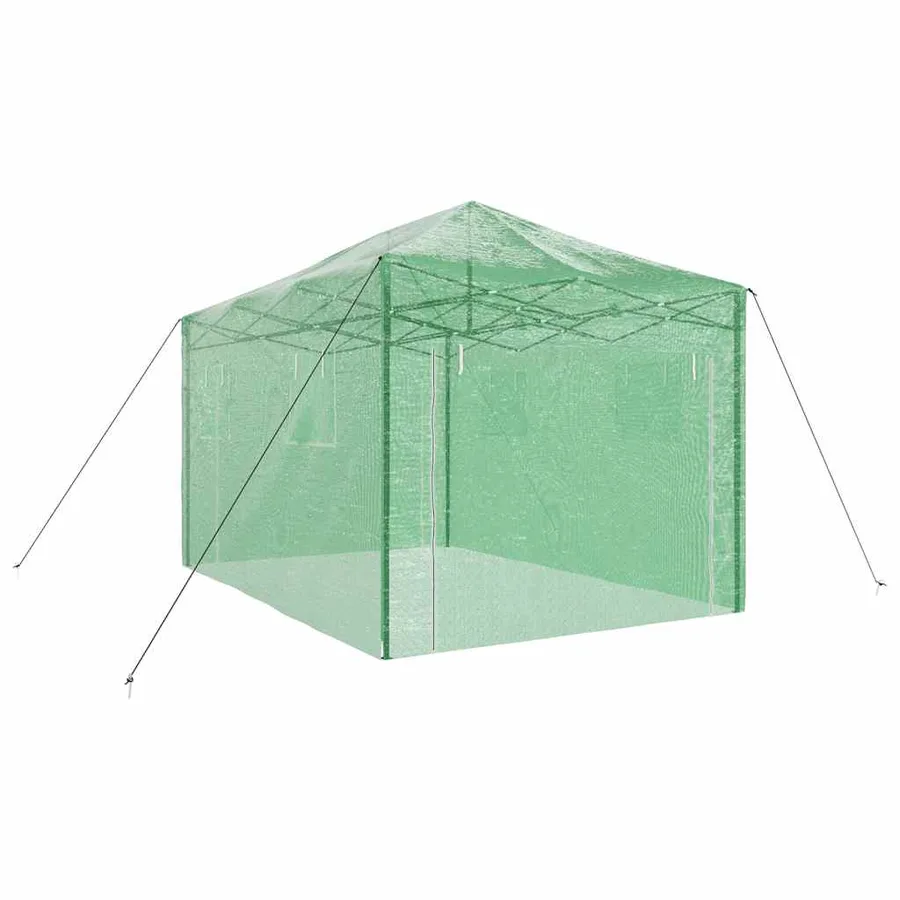 Serre avec cadre pop-up avec toit Vert 290 x 430 x 315 cm Fer - 4