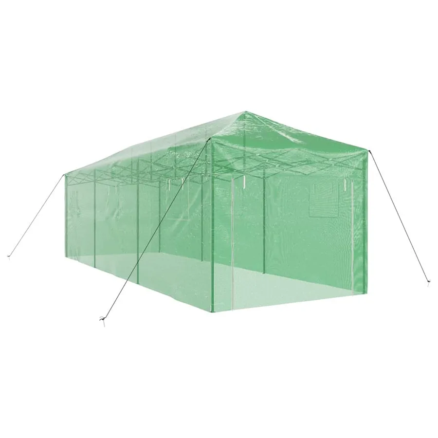 Serre avec cadre pop-up avec toit Vert 290 x 870 x 315 cm Fer - 4