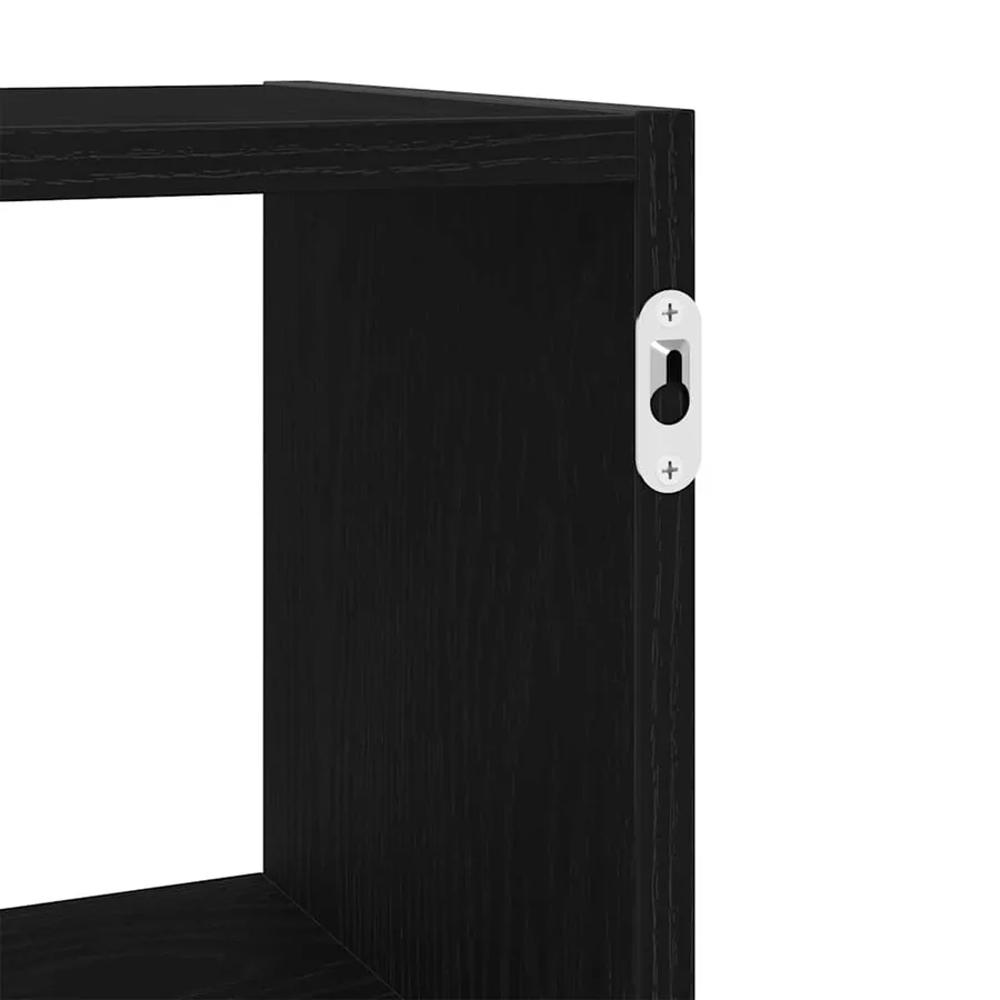 Étagère murale en chêne noir 100 x 25 x 50 cm bois d'ingénierie - 10