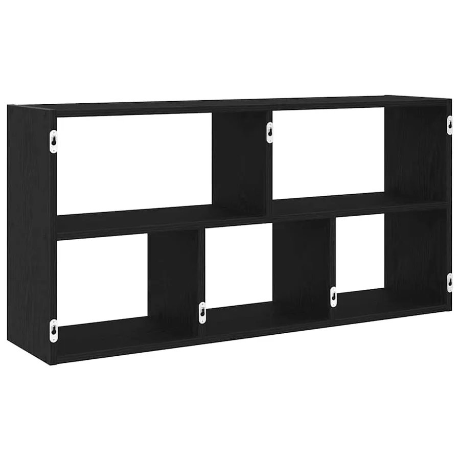 Étagère murale en chêne noir 100 x 25 x 50 cm bois d'ingénierie - 7