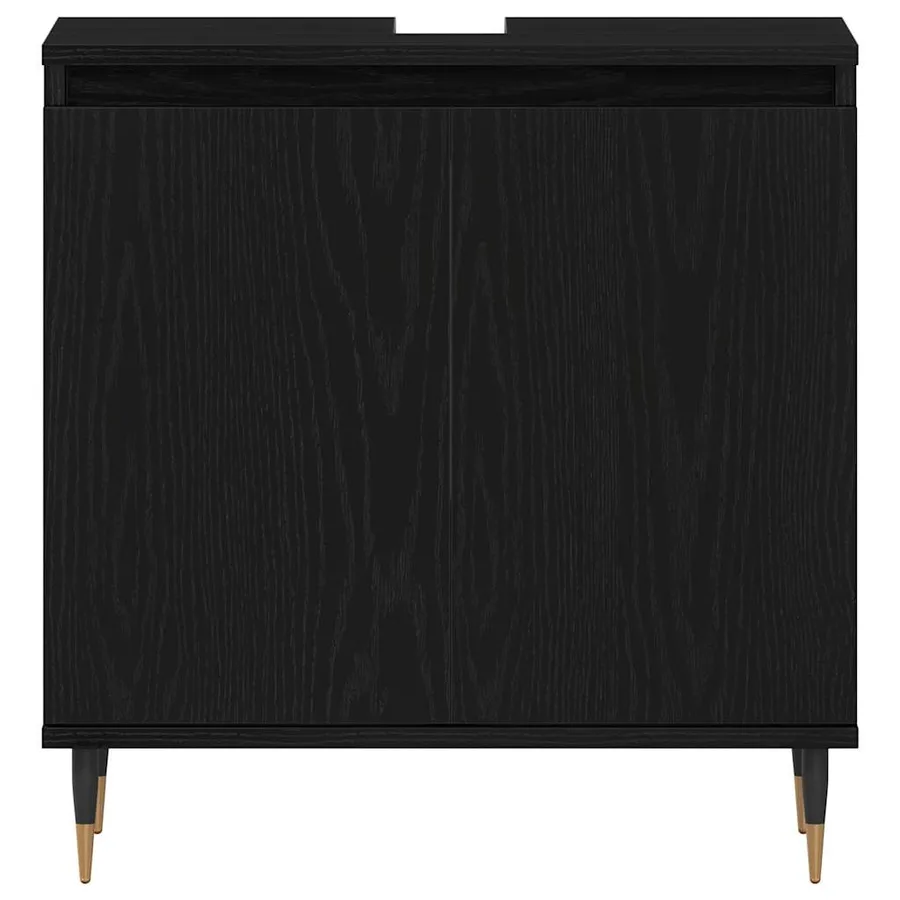 Ensemble de mobilier de salle de bain 3 pcs Chêne noir - 8