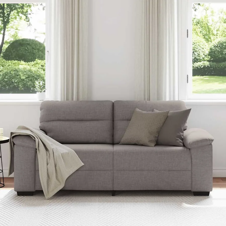 Canapé 2 places taupe 180x81x84 cm en tissu - 3