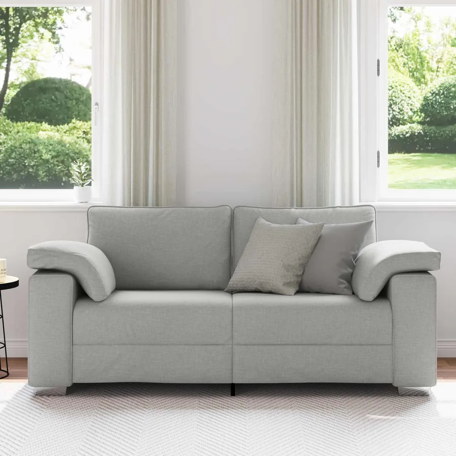 Canapé deux places Gris nuage 180 cm tissu - 3